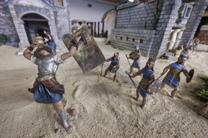 Escena de la XXXIII edición del Belén Monumental del Ejército.