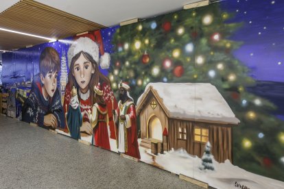 Escena de la XXXIII edición del Belén Monumental del Ejército.