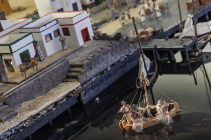 Escena de la XXXIII edición del Belén Monumental del Ejército.