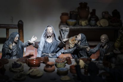 Escena de la XXXIII edición del Belén Monumental del Ejército.