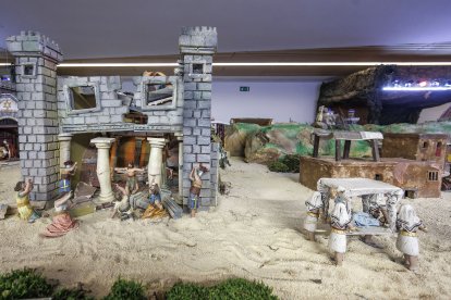 Escena de la XXXIII edición del Belén Monumental del Ejército.