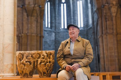 Peridis, en el interior del monasterio de Santa María la Real de Aguilar de Campoo (Palencia).