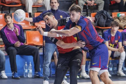 Imagen del partido entre el UBU San Pablo Burgos 2031 y el filial del Barça.