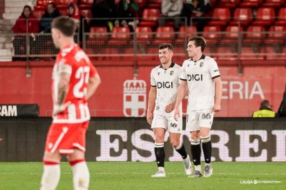 Imagen del partido entre el Almería y el Burgos CF.