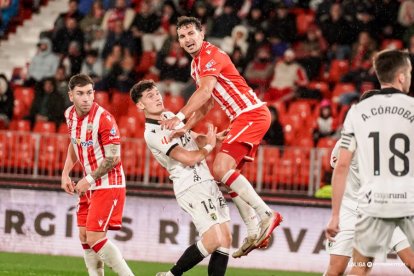Imagen del partido entre el Almería y el Burgos CF.