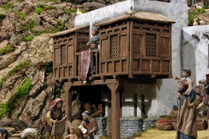 Escenas del Belén de la localidad de Renuncio, en la provincia de Burgos.