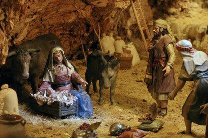 Escenas del Belén de la localidad de Renuncio, en la provincia de Burgos.
