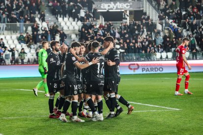 Imagen del partido entre el Burgos CF y el Getafe.