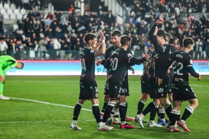 Imagen del partido entre el Burgos CF y el Getafe.