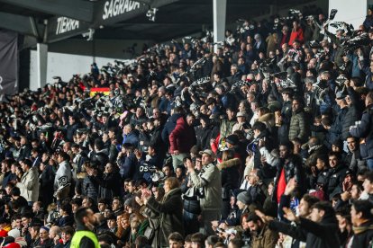 Imagen del partido entre el Burgos CF y el Getafe.