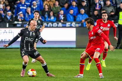 Imagen del partido entre el Burgos CF y el Getafe.