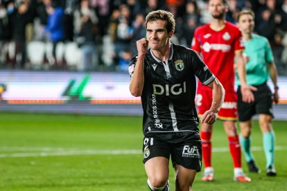 Imagen del partido entre el Burgos CF y el Getafe.