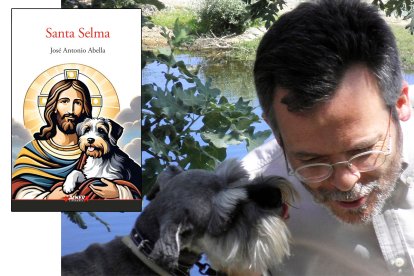 José Antonio Abella y su perrita Selma.