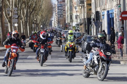 Instante de la cabalgata motera de Burgos.