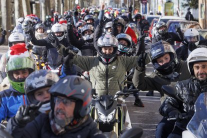 Instante de la cabalgata motera de Burgos.