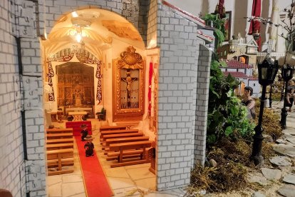 La iglesia de San Román, también presente en el belén monumental.