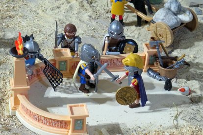 Los gladiadores no faltan en el belén de Playmobil.