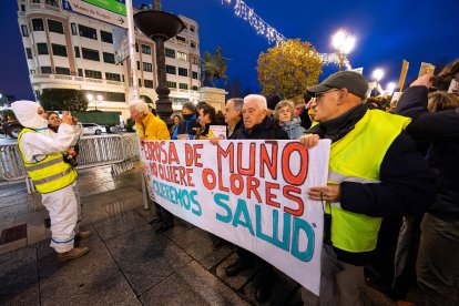 Manifestación contra la planta de biometano en Villangómez.