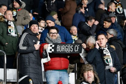 Imagen del partido entre el Burgos CF y el Eibar.