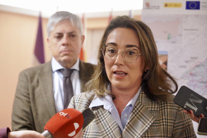 La consejera de Agricultura, Ganadería y Desarrollo Rural, María González Corral, presenta el resultado final del proceso de concentración parcelaria de la zona de Los Oteros.