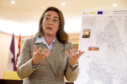 La consejera de Agricultura, Ganadería y Desarrollo Rural, María González Corral, presenta el resultado final del proceso de concentración parcelaria de la zona de Los Oteros.