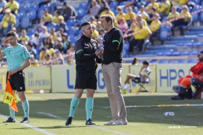 Imagen del partido entre Las Palmas y el Burgos CF.