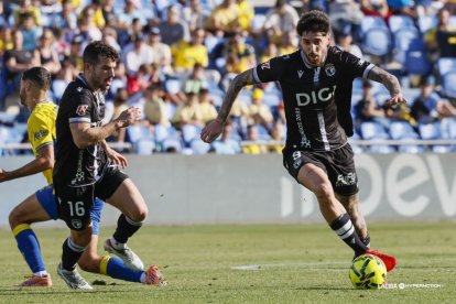 Imagen del partido entre Las Palmas y el Burgos CF.