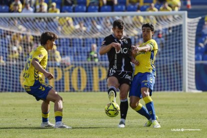 Imagen del partido entre Las Palmas y el Burgos CF.