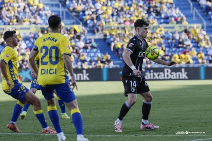 Imagen del partido entre Las Palmas y el Burgos CF.