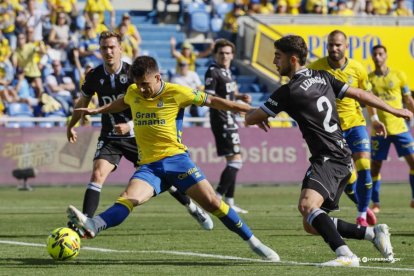Imagen del partido entre Las Palmas y el Burgos CF.