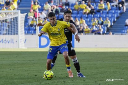 Imagen del partido entre Las Palmas y el Burgos CF.