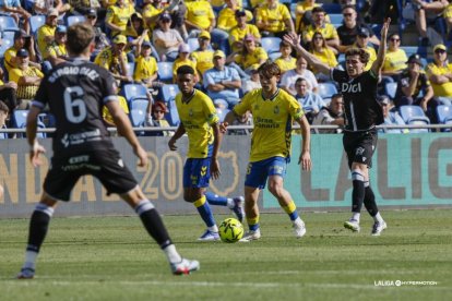Imagen del partido entre Las Palmas y el Burgos CF.