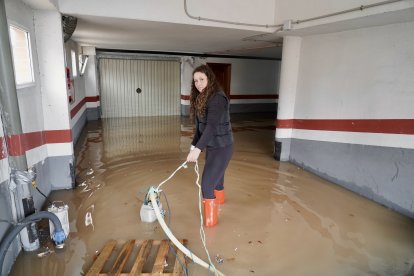 Inundaciones en Tudela de Duero por la subida de nivel del Río Duero