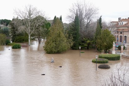 Inundaciones en Tudela de Duero por la subida de nivel del Río Duero