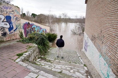 Inundaciones en Tudela de Duero por la subida de nivel del Río Duero