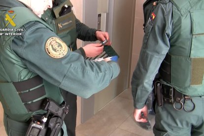 La Guardia Civil durante el desmantelamiento del 'criadero de los horrores'.