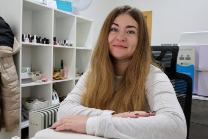 La Ukraniana Nadia en la ciudad de León donde vive