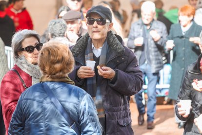 Instante de la fiesta de la cecina en conmemoración a San Pedro de Antioquía.