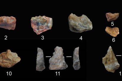 Industria lítica de un millón de años hallada en la Cuenca de Nihewan.