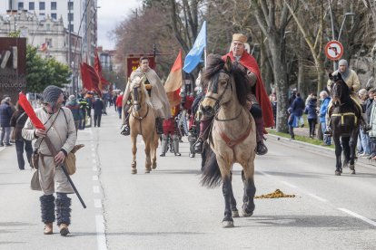 Un momento del homenaje al conde castellano Diego Rodríguez Porcelos, en el año que se cumplen 1.141 años de su fallecimiento y 1.142 desde que fundó Burgos.