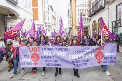 Instante de la manifestación del Día de la Mujer organizada por Coordinadora Feminista.