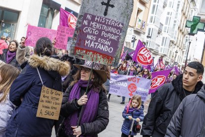 Instante de la manifestación del Día de la Mujer organizada por Coordinadora Feminista.
