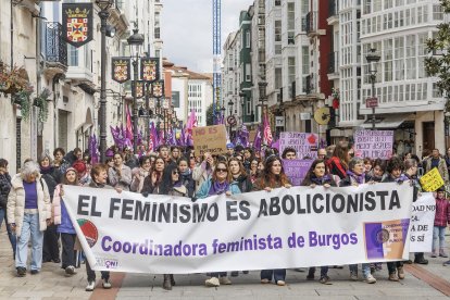 Instante de la manifestación del Día de la Mujer organizada por Coordinadora Feminista.