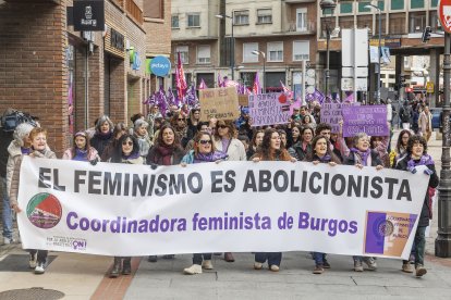 Instante de la manifestación del Día de la Mujer organizada por Coordinadora Feminista.