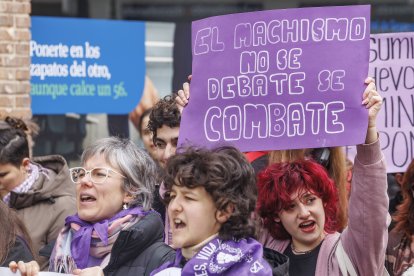 Instante de la manifestación del Día de la Mujer organizada por Coordinadora Feminista.