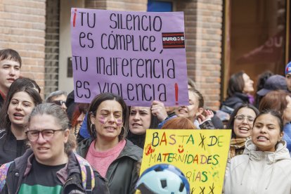 Instante de la manifestación del Día de la Mujer organizada por Coordinadora Feminista.