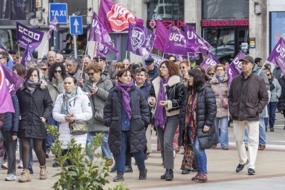 Instante de la manifestación del Día de la Mujer organizada por Coordinadora Feminista.