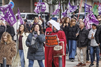 Instante de la manifestación del Día de la Mujer organizada por Coordinadora Feminista.