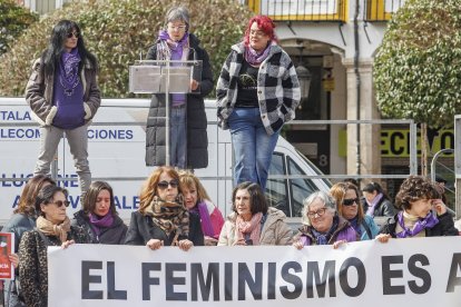 Instante de la manifestación del Día de la Mujer organizada por Coordinadora Feminista.