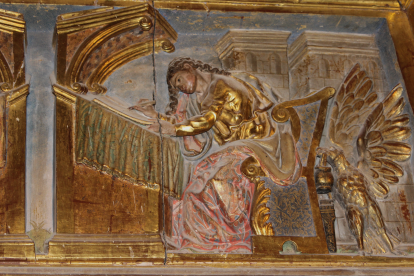 Parte del retablo que se quiere restaurar.